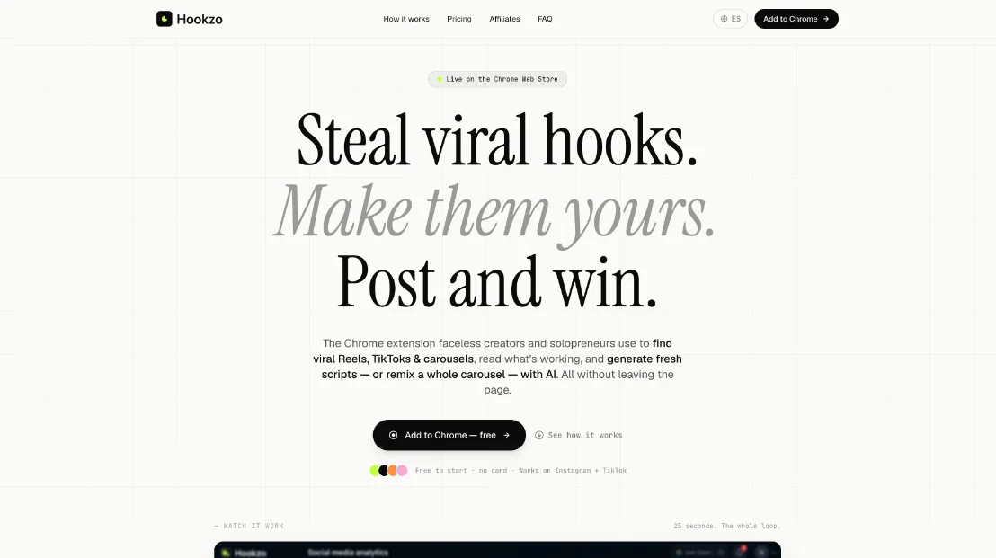 Hookzo website